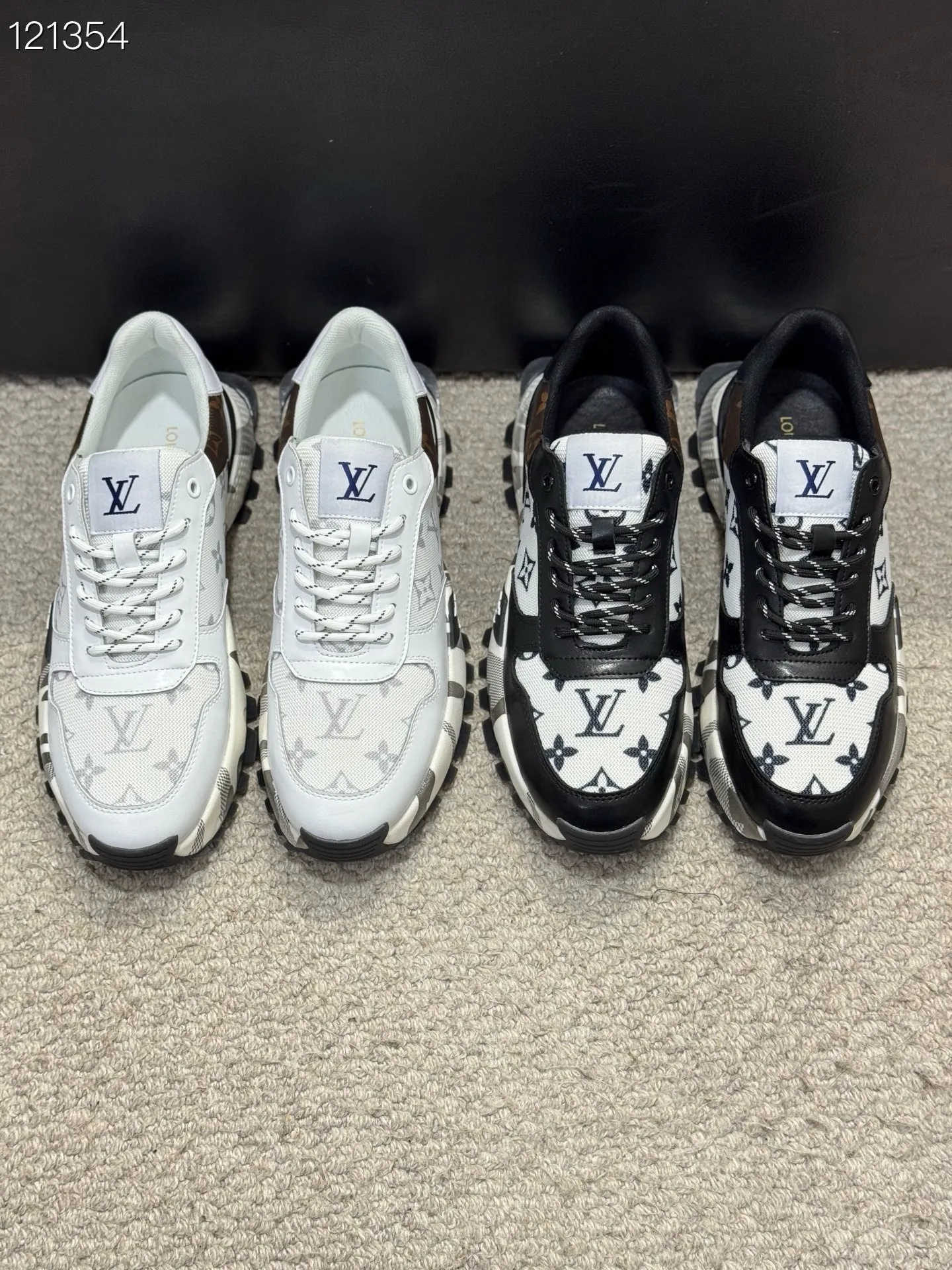 Men's shoes 💰440 [New style] 🐬🐬Top original order - Louis Vuitton®️ Trendy and fashionable yet low-key men's casual shoes, LV cowhide upper, comfortable and breathable, mesh lining, original rubber outsole, two colors available ~ a must-have for sportsmen. Size: 38-44 (45 customized